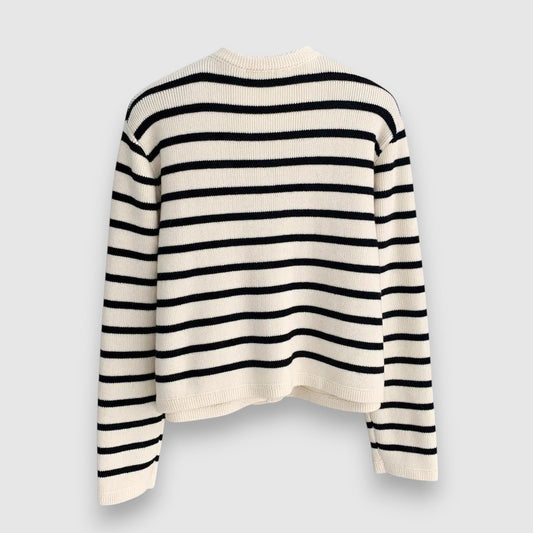 Lasmira | Randig stickad cardigan