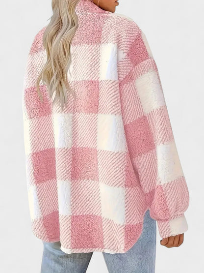 Arve | Rutig fleecejacka