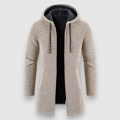 Egvarn | Stickad herrjacka med huva