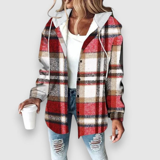 Gunelle | Rutig jacka med knappar