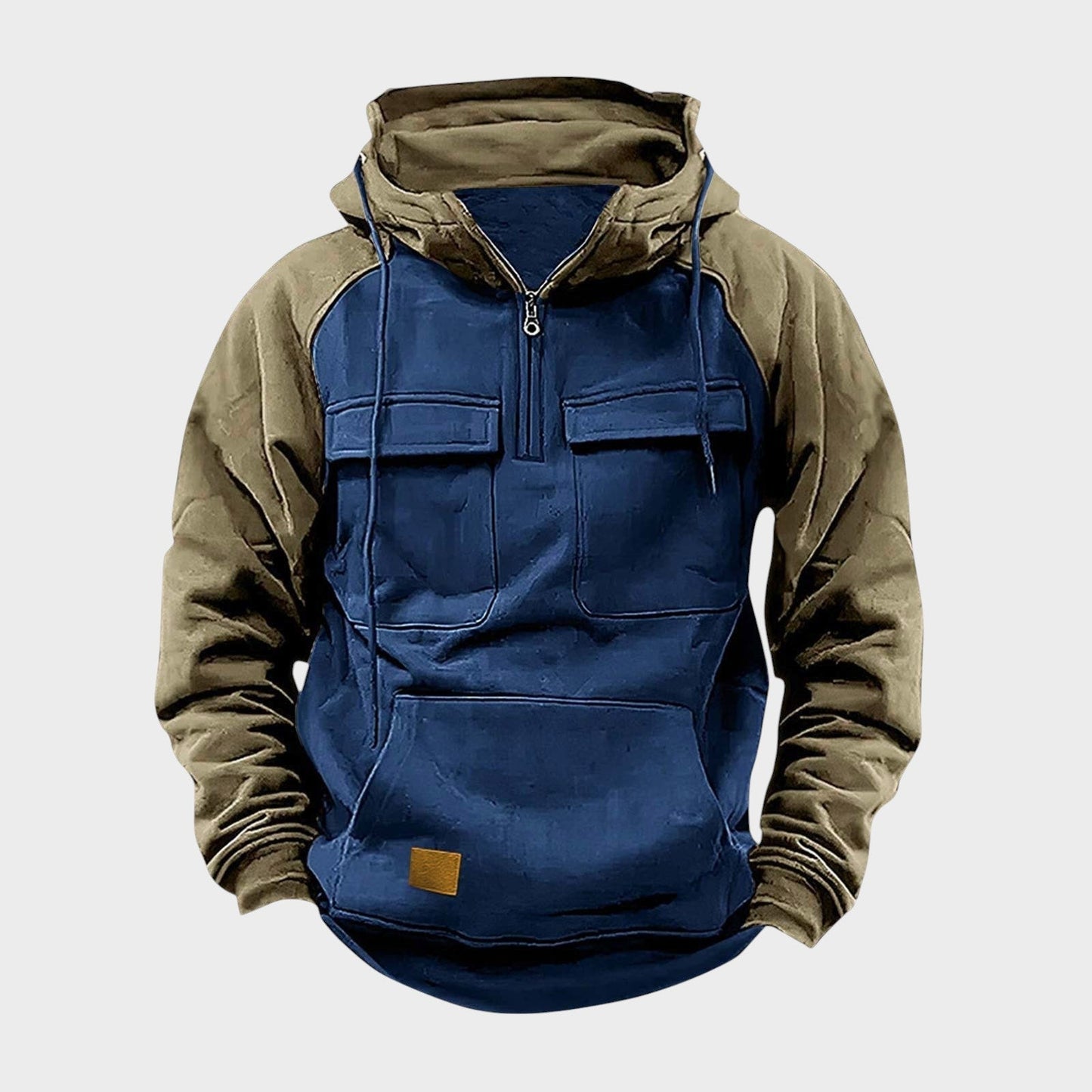 Vilnaro | Huvtröja med halvlång dragkedja för herr